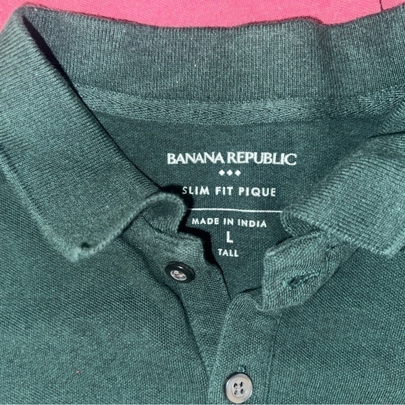 Men’s used lot of 3 size L large banana republic polo slimy fit cotton shirts - Picture 4 of 5